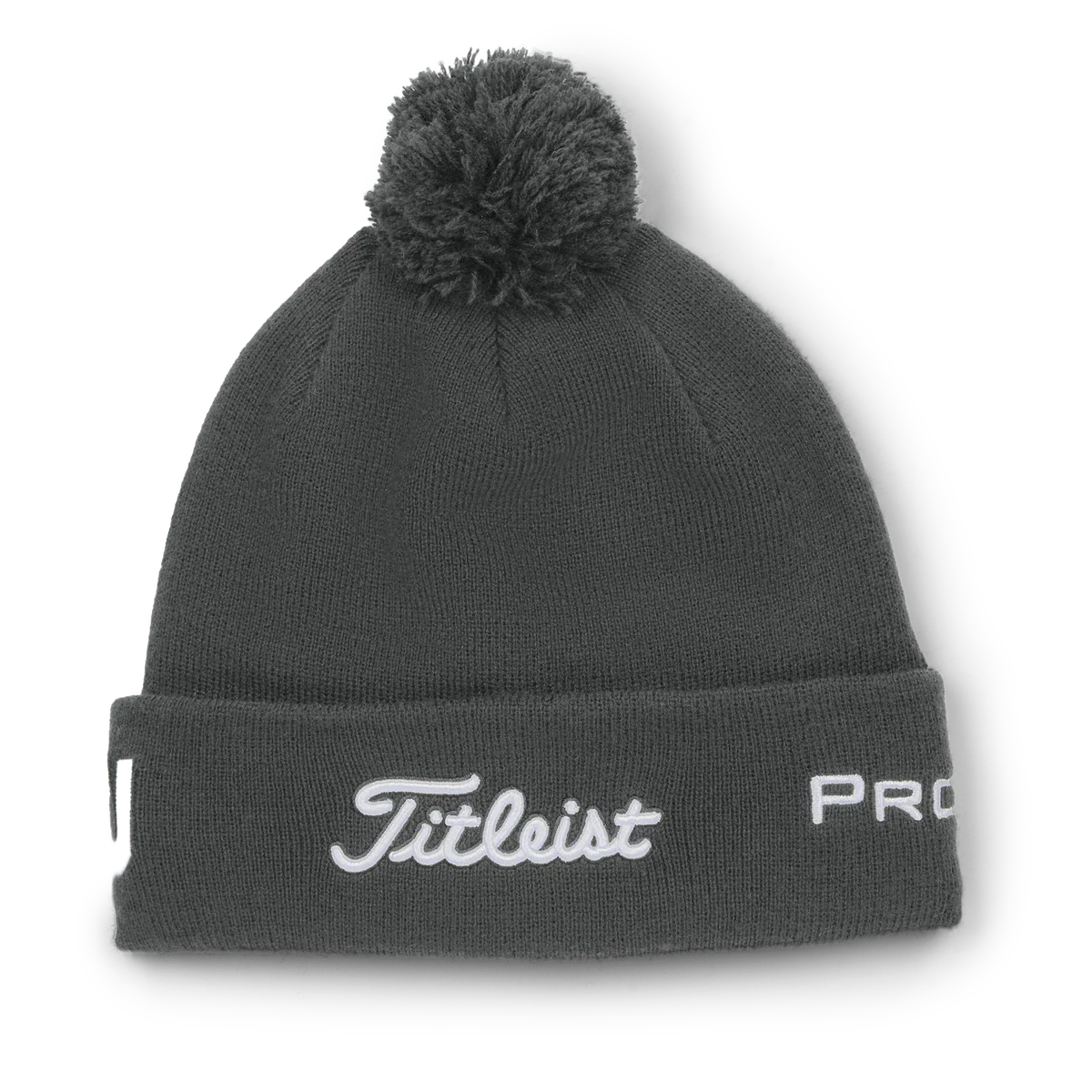 2025 Titleist Tour Pom Pom Beanie - Charcoal/White