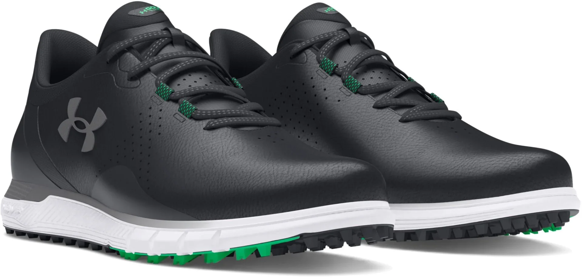Under Armour Men's Drive Fade Spikeless Wide Golf Shoes - Black/Black/Titan Gray