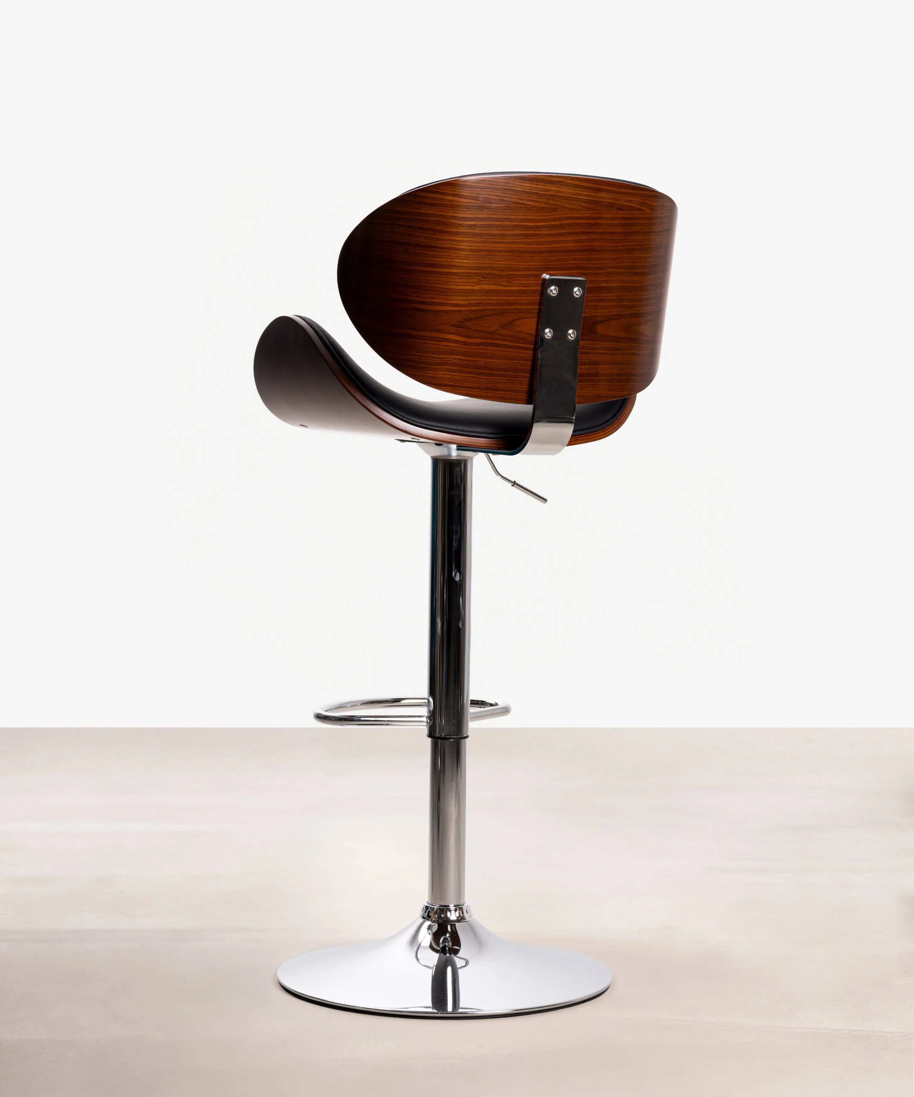 Taburete de Madera y Polipiel Regulable Shelley