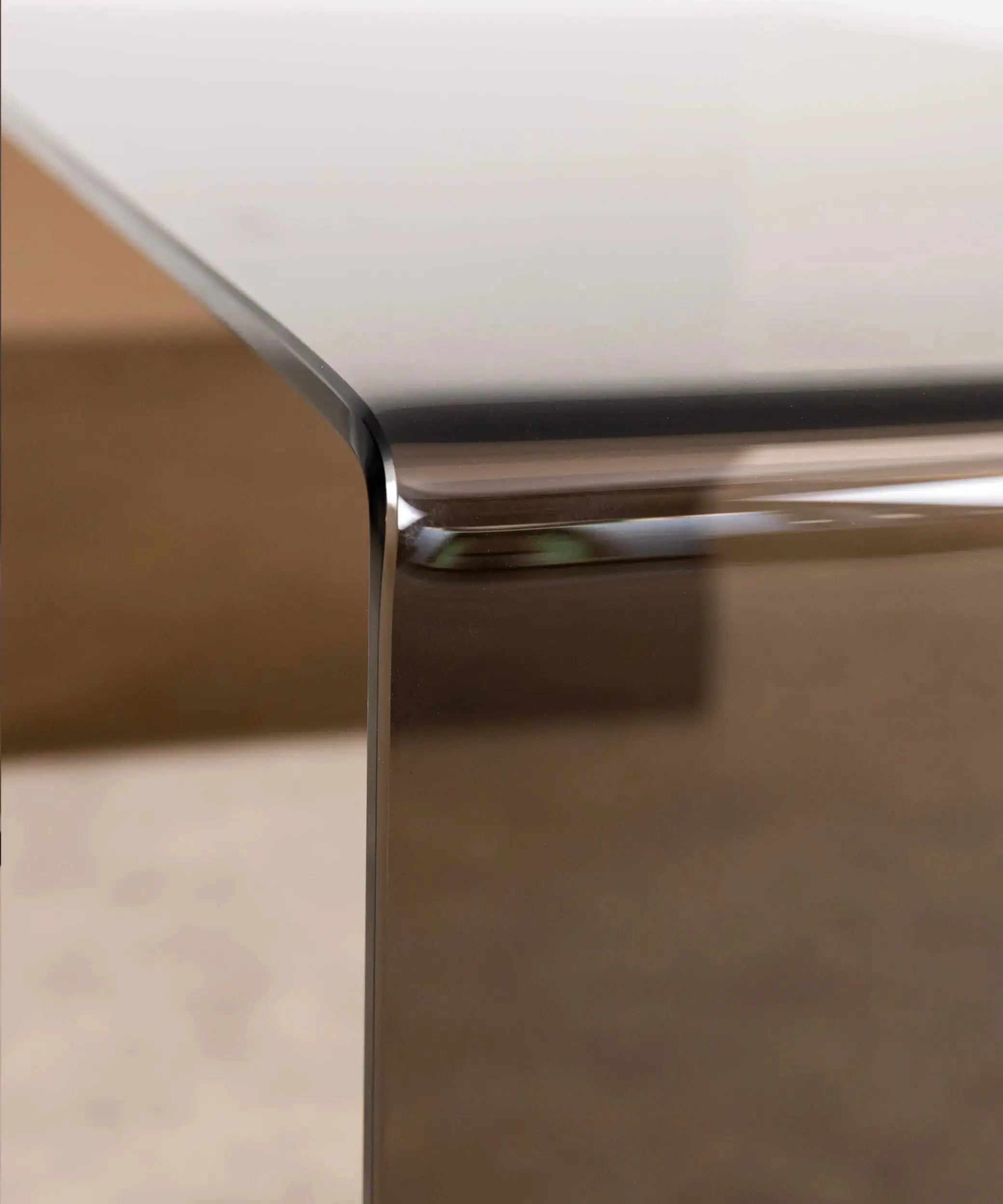 Mesa de Centro Rectangular de Cristal Curvado Cheval 100 cm