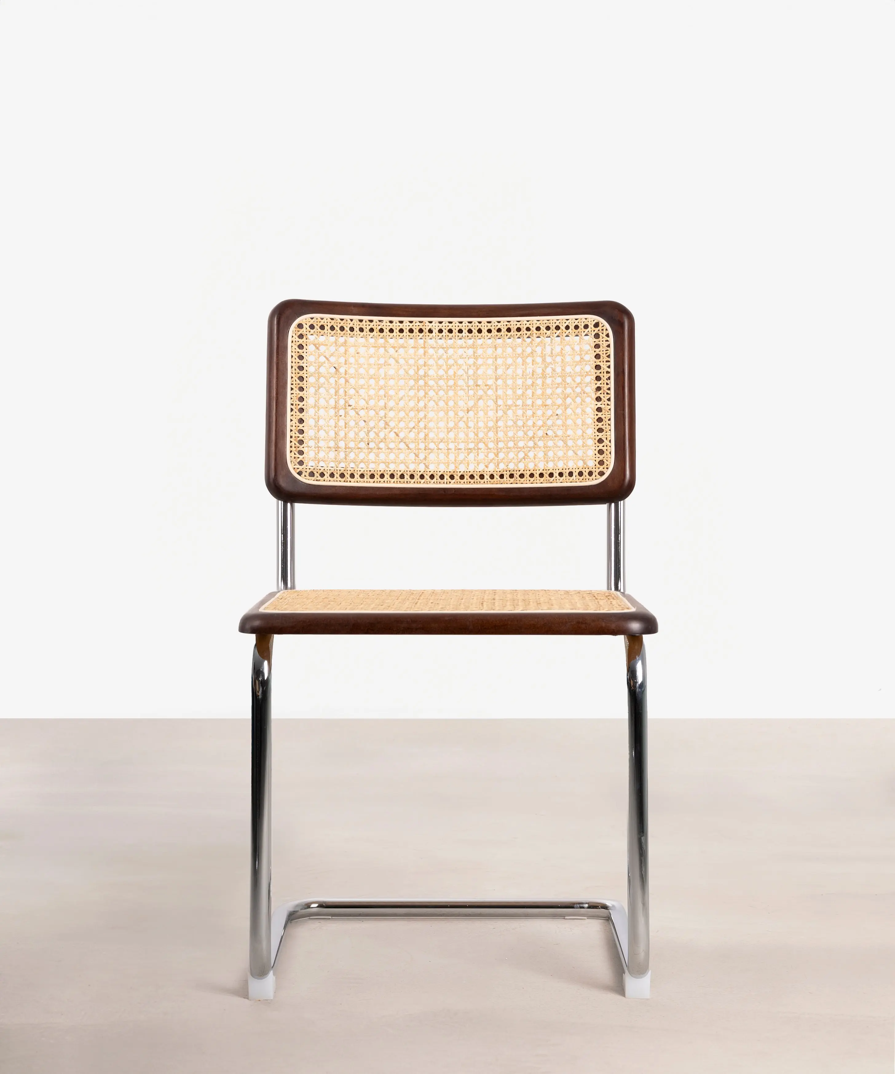 Silla de Comedor de Madera, Ratán y Metal Candy