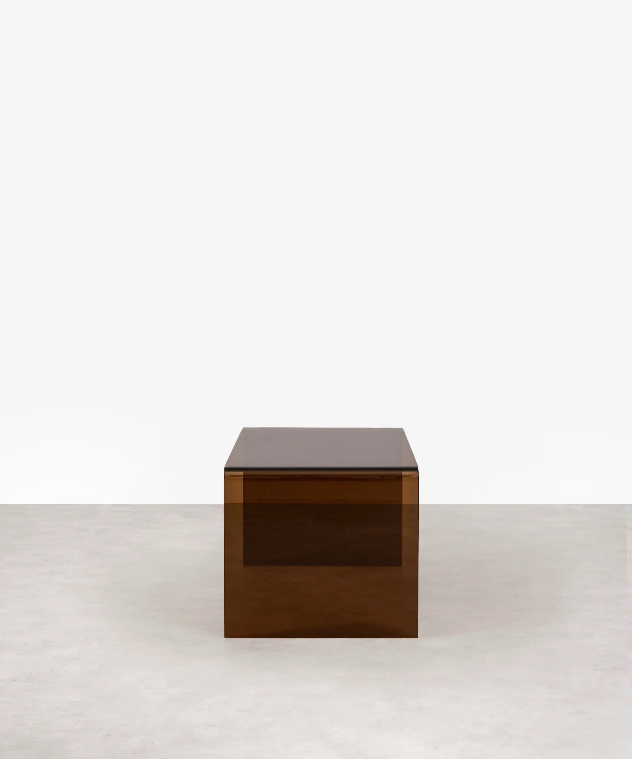 Mesa de Centro Rectangular de Cristal Curvado Cheval 100 cm