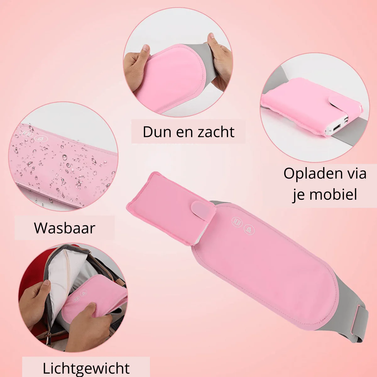 Relaxheat – Calefacción abdominal eléctrica con función de vibración para alivio del dolor