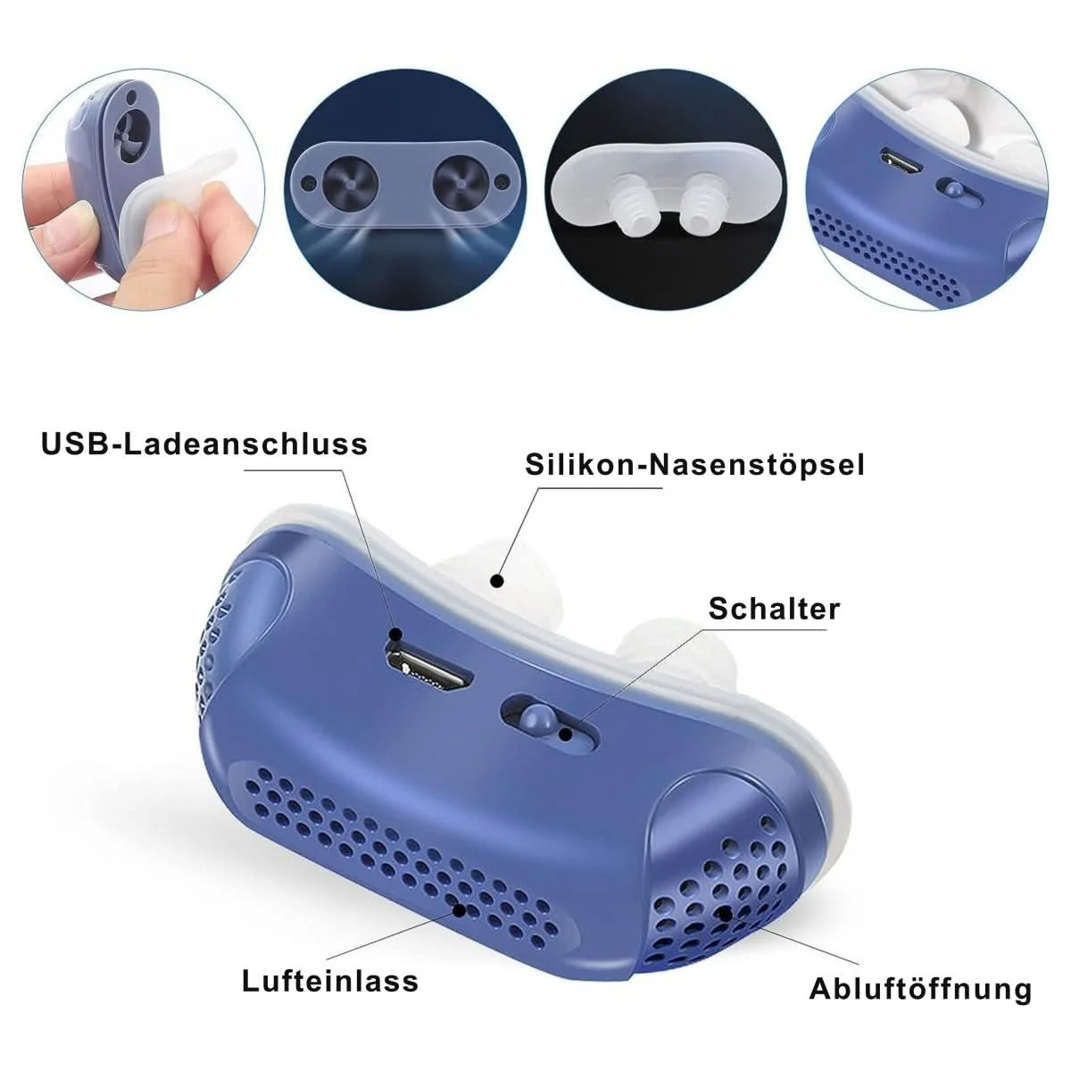 MICROBREATH – Dispositivo CPAP compacto contra el ronquido y la apnea del sueño