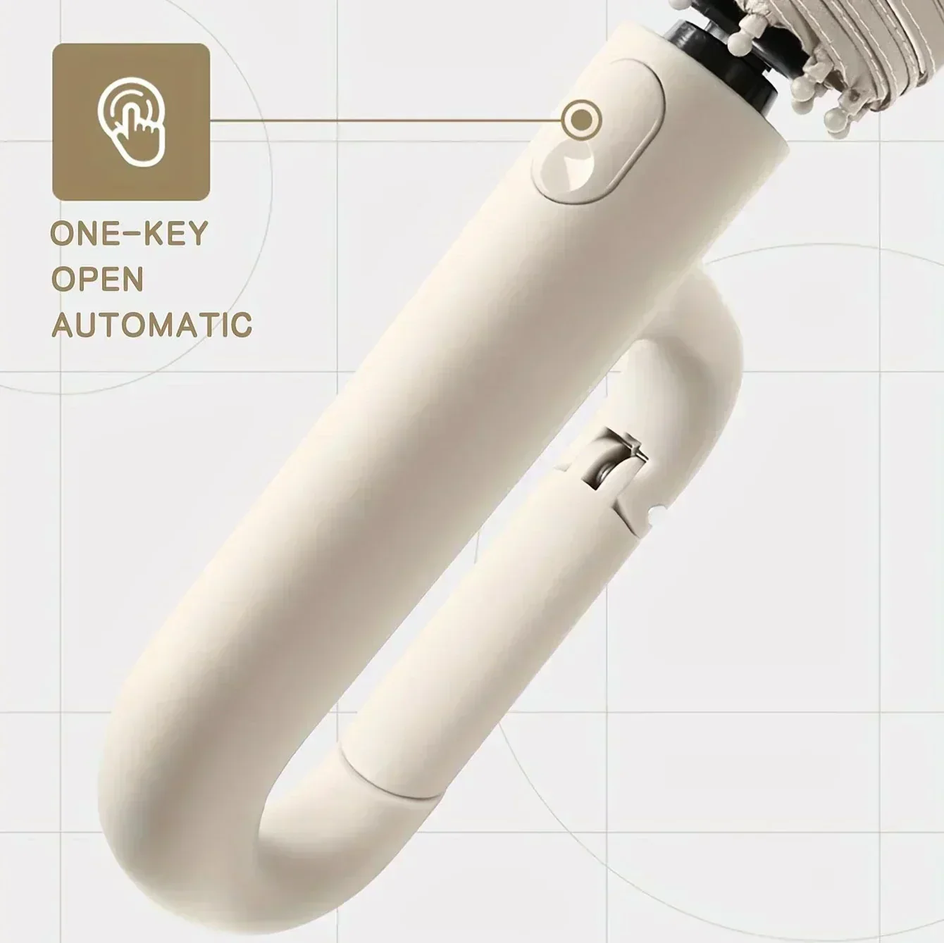 Paraguas compacto reforzado AeroShade con recubrimiento UPF50+