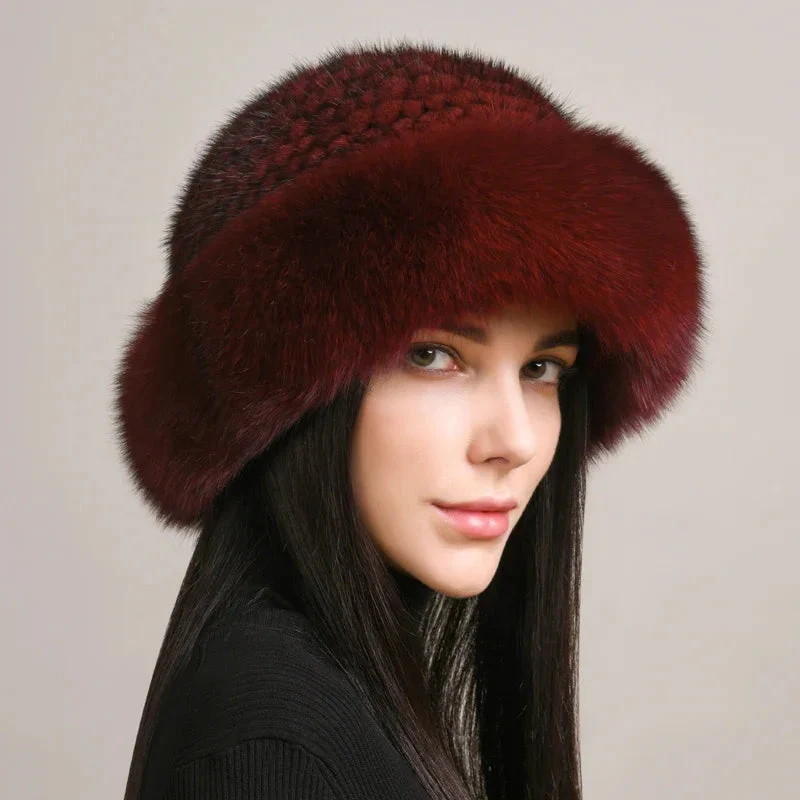 Sombrero de piel de visón Aurelia | Accesorio de invierno de lujo para el frío