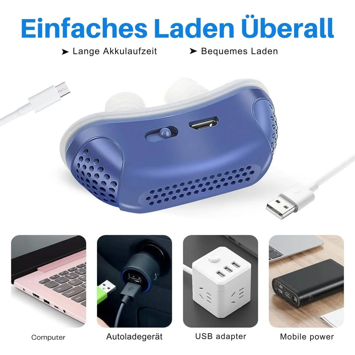 MICROBREATH – Dispositivo CPAP compacto contra el ronquido y la apnea del sueño