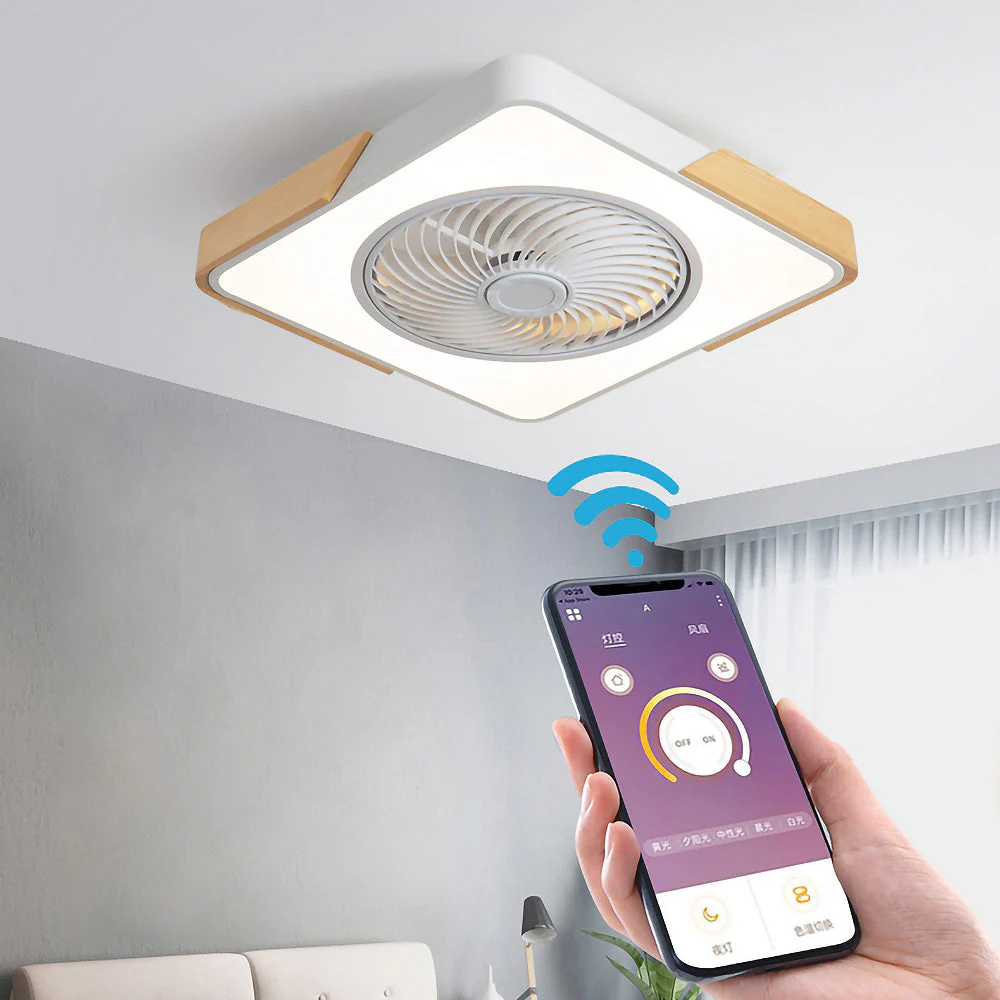 Ventilador de techo ArborLux Timber con luz LED de bajo consumo energético