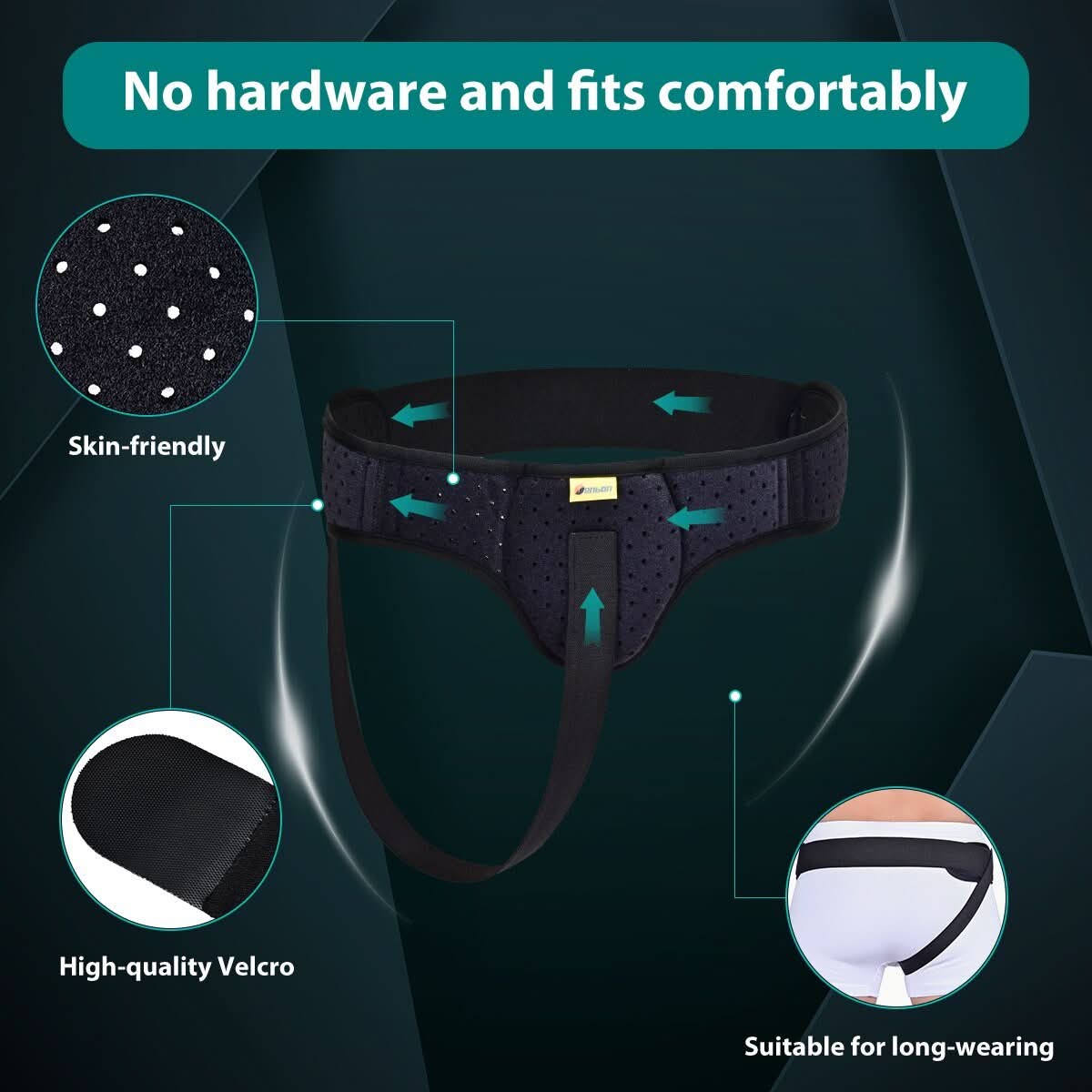 GROINRELIEF – Faja de soporte para hernia inguinal para alivio del dolor