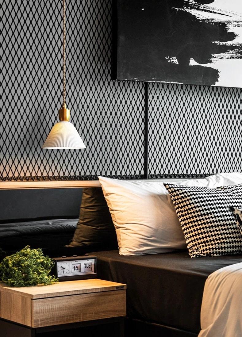 Lámpara colgante de cerámica acanalada Aurea Deco con bombilla incluida