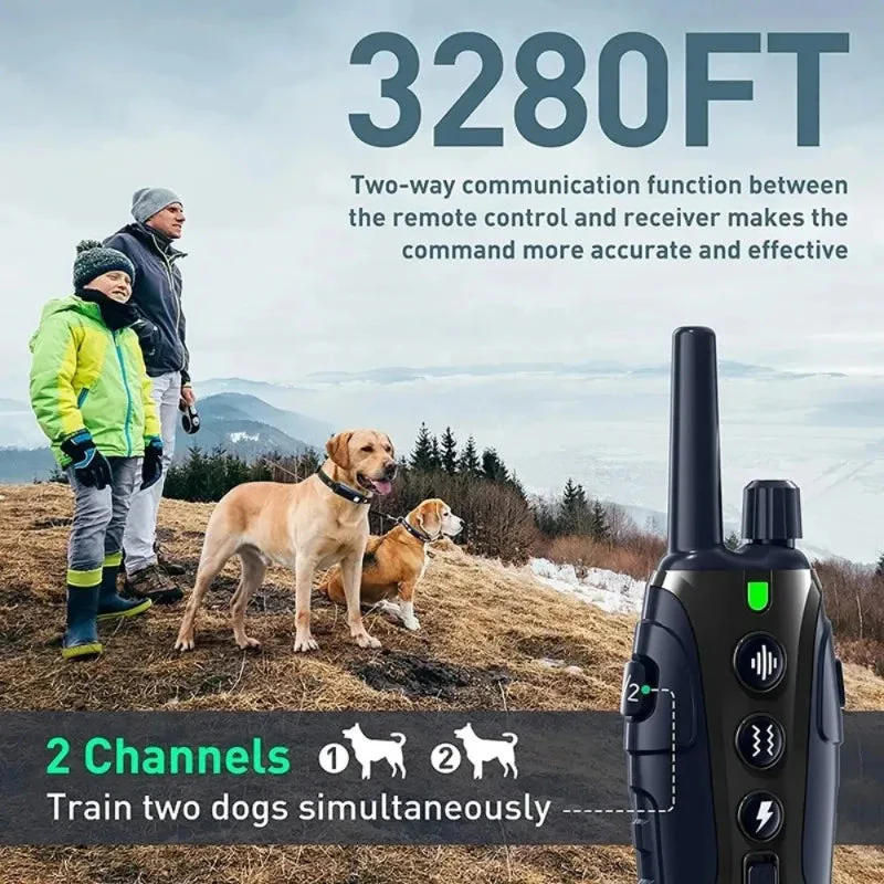 Collar de Entrenamiento Remoto para Perros AuroraPaw con Alcance de 3280 Ft