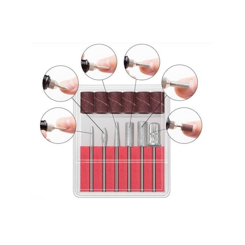 ProNail Expert – Set eléctrico 6 en 1 para el cuidado de uñas para manicura y pedicura