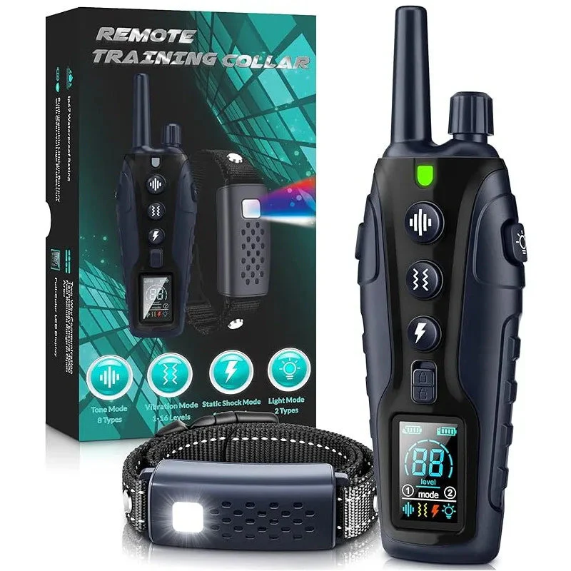 Collar de Entrenamiento Remoto para Perros AuroraPaw con Alcance de 3280 Ft