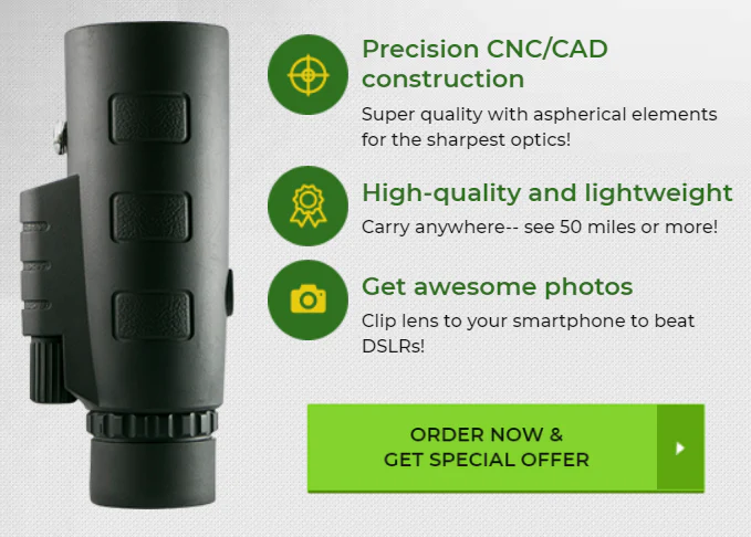 AstraView Pro Monocular 10x Impermeable Soporte para Teléfono Trípode