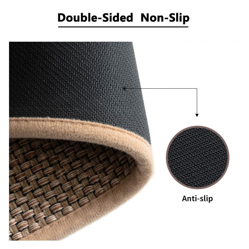 Felpudo de interior tejido Arborly, lavable a máquina, antideslizante