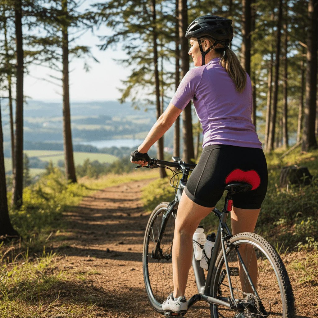 PEDALUX – Pantalones cortos de ciclismo para mujer con acolchado de gel 4D