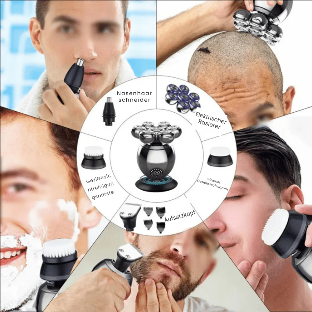 Flexishave Pro – Afeitadora eléctrica 7D con protección contra agua IP68 y carga USB