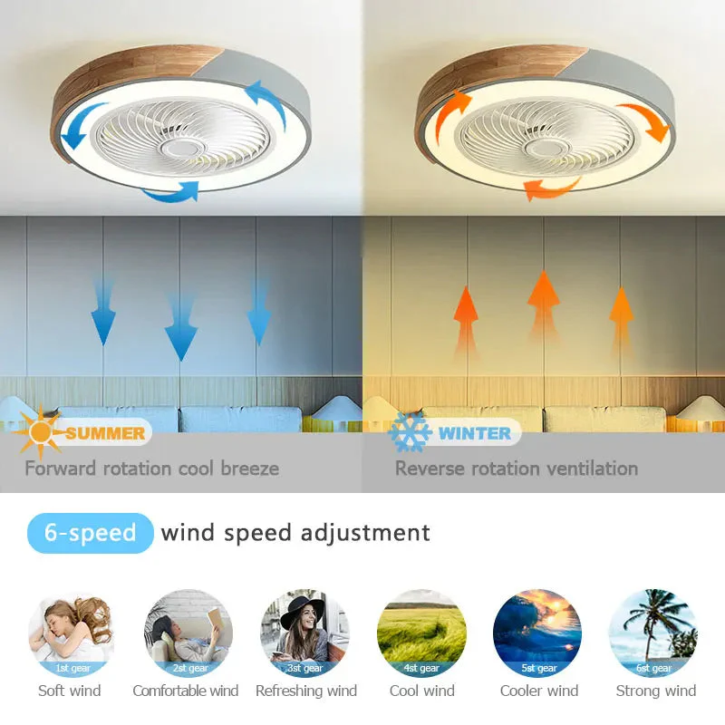 Ventilador de techo ArborLux Timber con luz LED de bajo consumo energético