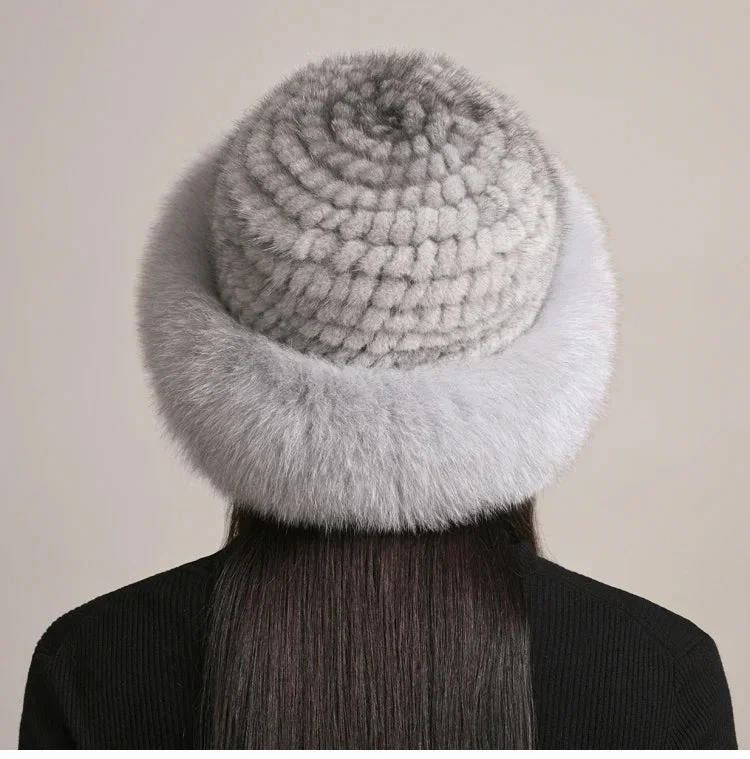 Sombrero de piel de visón Aurelia | Accesorio de invierno de lujo para el frío