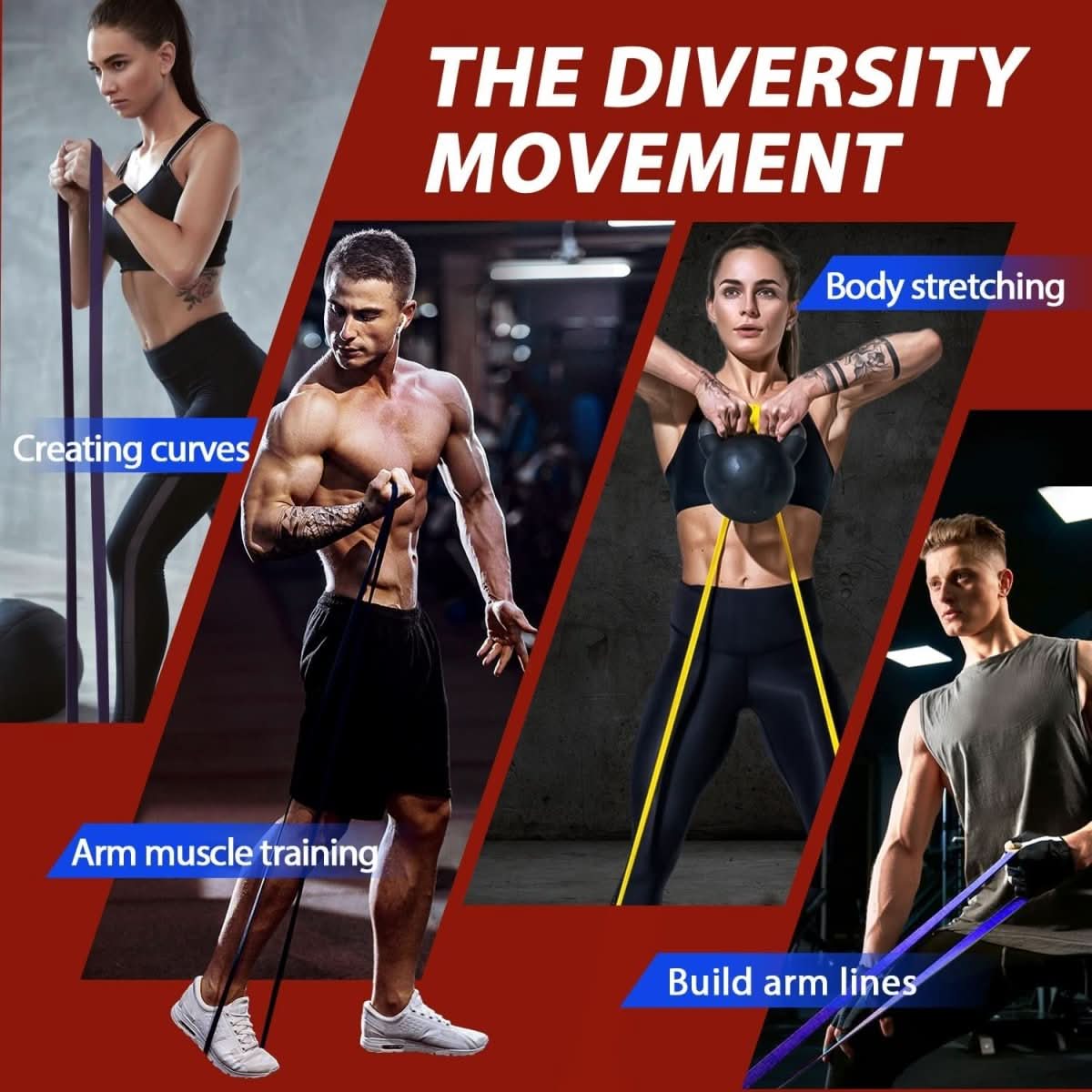 PowerBand – Juego de bandas de resistencia para dominadas y entrenamiento de fuerza