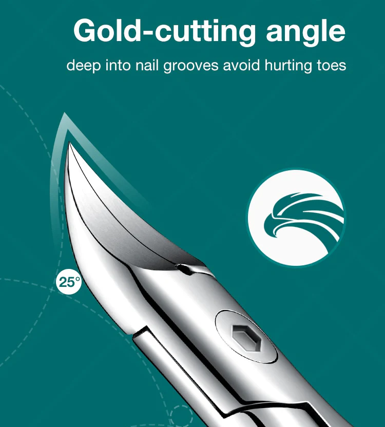Cortauñas premium para uñas de los pies para personas mayores – Cortauñas ergonómico de acero inoxidable