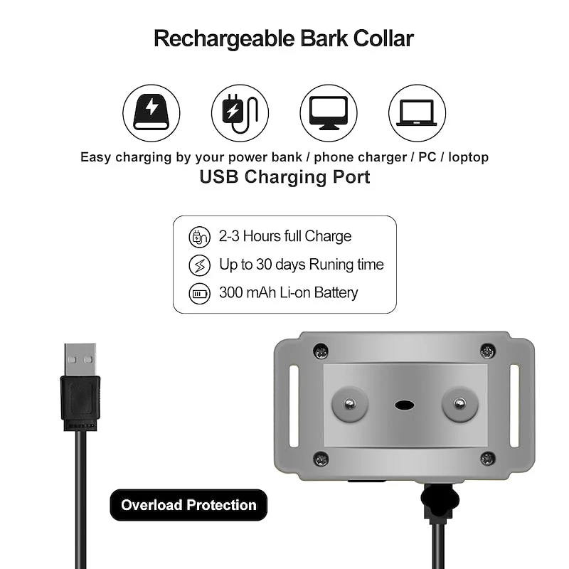 Collar Recargable Antiladridos BarkGuard Pro Para Todas Las Razas