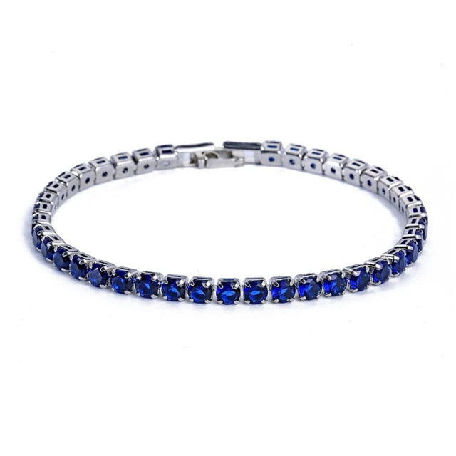 Pulsera de tenis de cadena AriaLuxe con acentos de circonia de alta calidad para un estilo elegante y brillante
