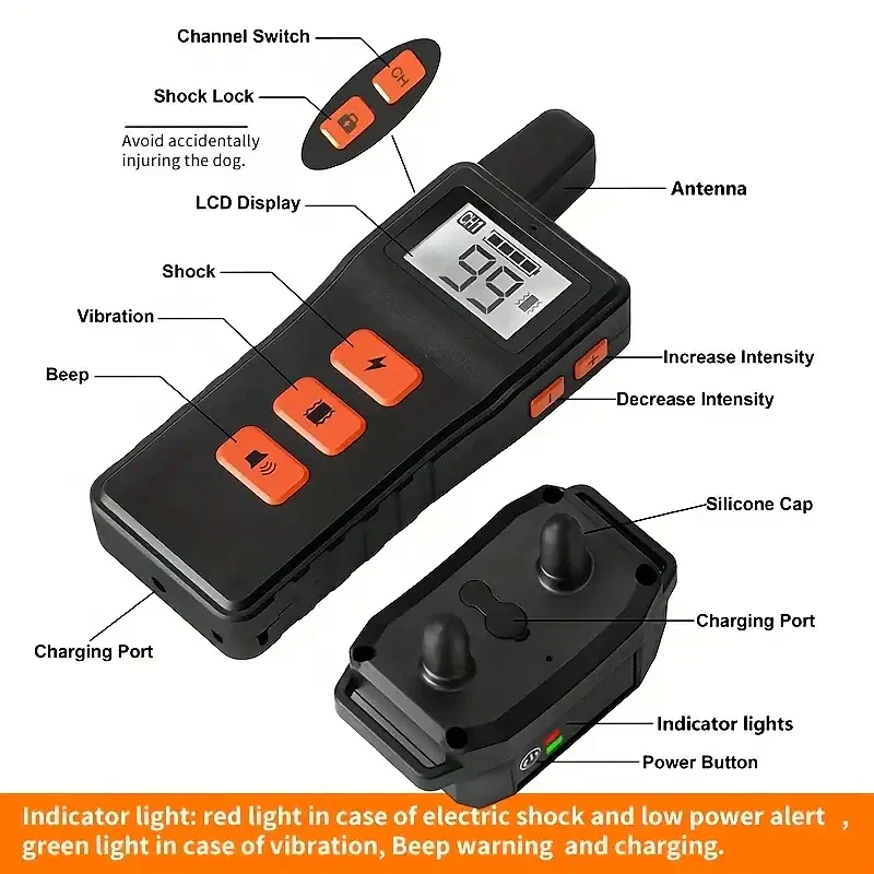 Sistema de collar de entrenamiento para perros AstraPaw remoto e impermeable