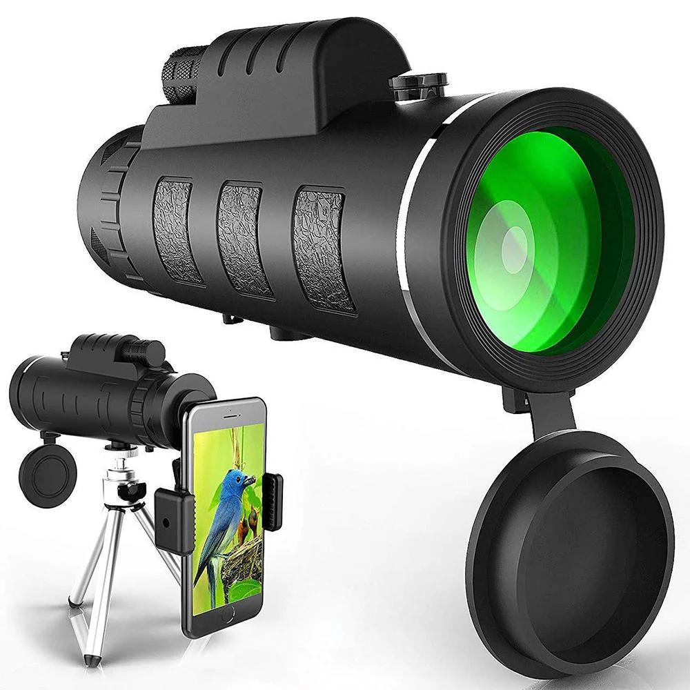 AstraView Pro Monocular 10x Impermeable Soporte para Teléfono Trípode