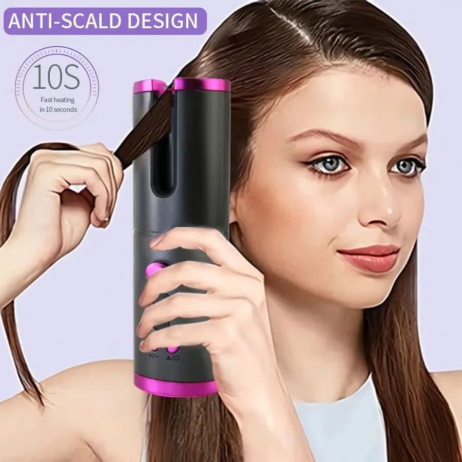 Estilizador de cabello inalámbrico – rizador sin cable para rizos brillantes y saludables