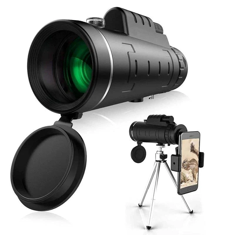 AstraView Pro Monocular 10x Impermeable Soporte para Teléfono Trípode