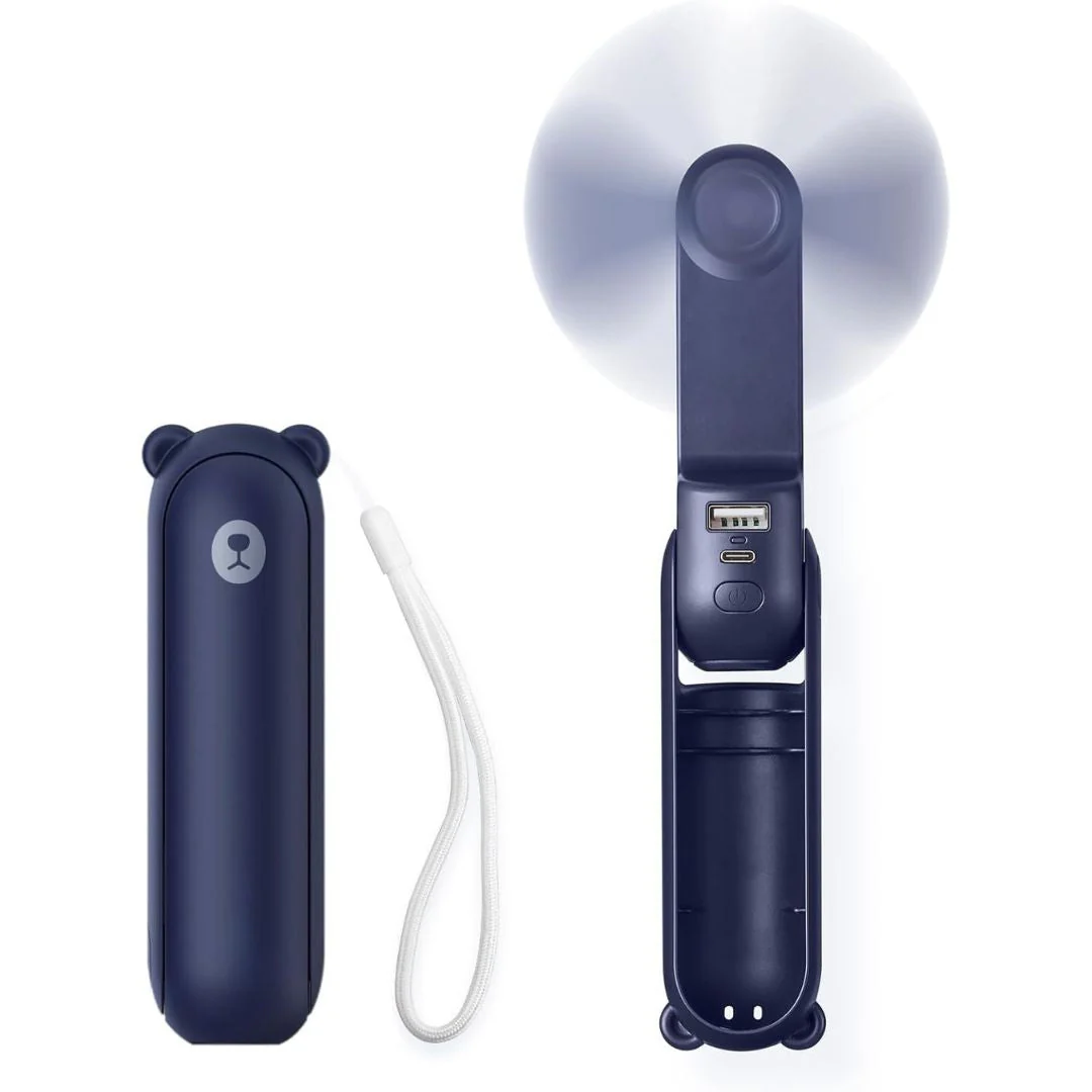 Ventilador Mini de Viaje 3 en 1 BreezyGo con LED y Alimentación USB