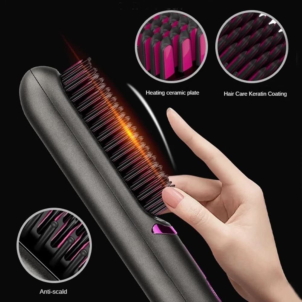 Tima Styler – Estilizador de cepillo alisador inalámbrico para cabello liso en cualquier lugar