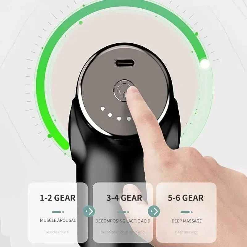 PowerPulse Pistola de Masaje – Pistola de Masaje Portátil para la Regeneración Muscular