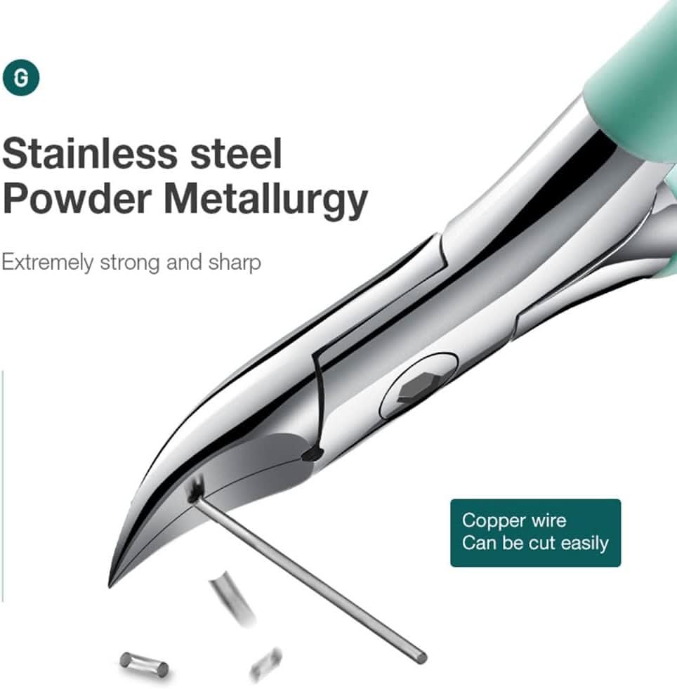 Cortauñas premium para uñas de los pies para personas mayores – Cortauñas ergonómico de acero inoxidable