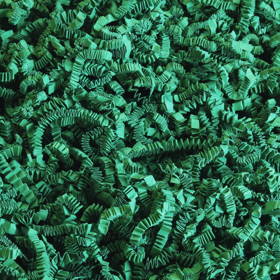 Dark Green Crinkle Paper | Premium Crinkle Cut Shredded Paper for Gifts & Packaging