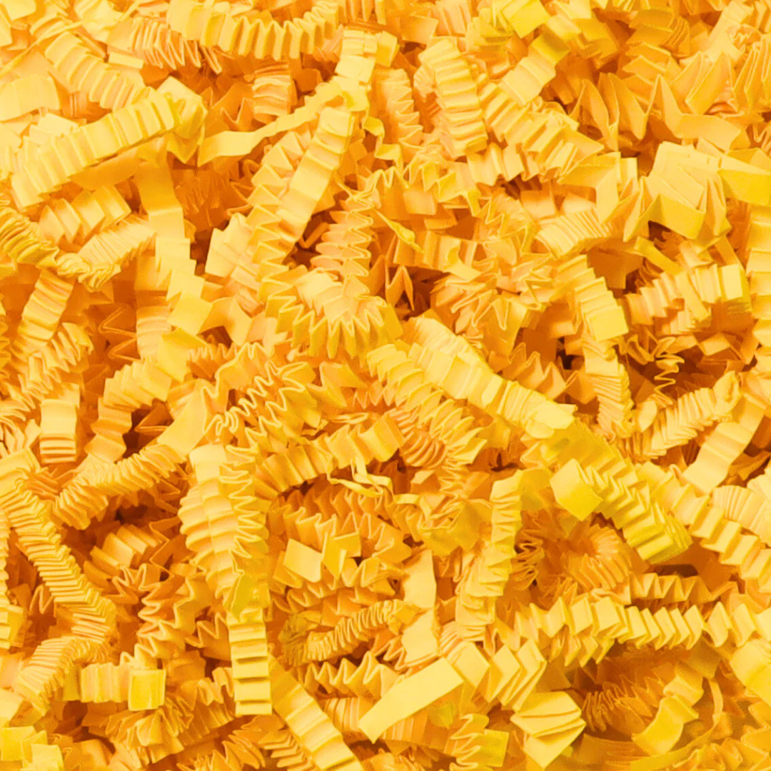 Premium Yellow Crinkle Paper Filler | Gift Basket Filler
