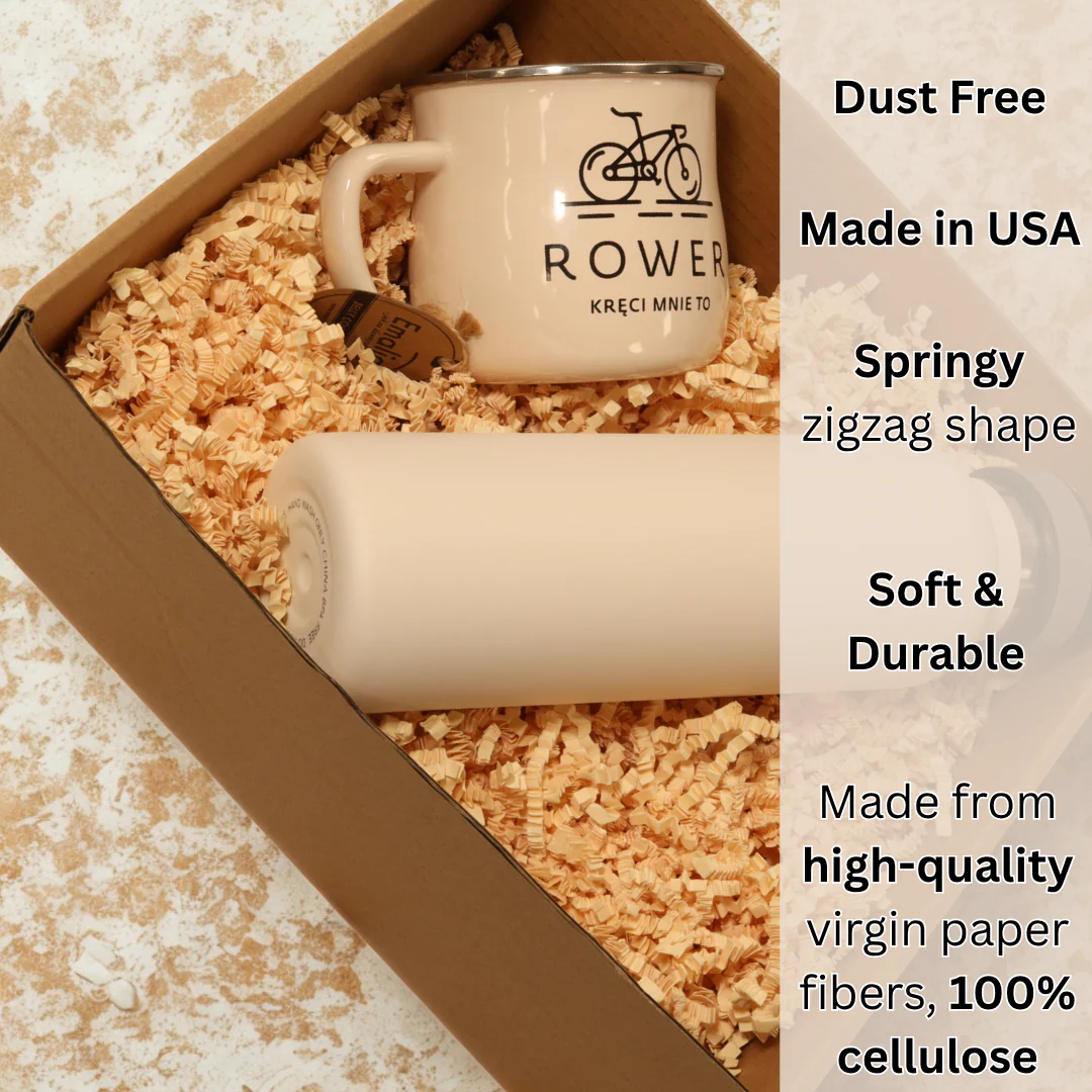 Ivory Crinkle Paper Filler �C Premium Gift Basket Filler & Shredded Paper for Gifts | Made in USA