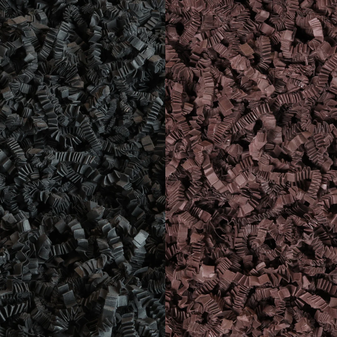 Dark Crinkle Paper Bundle �C Chocolate & Black, 20 LB