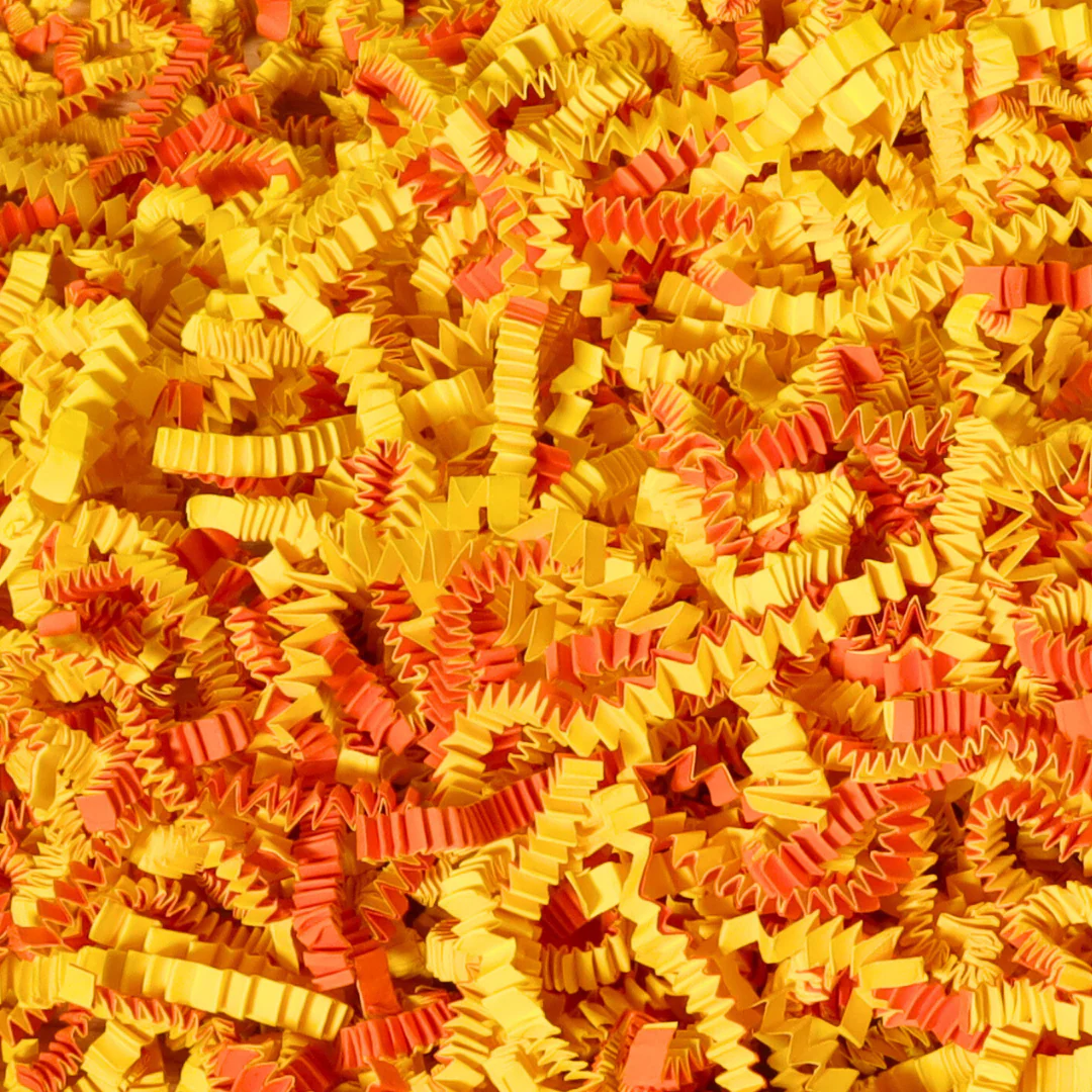 Yellow- Orange MIXED Crinkle Paper / CONTACT FOR PRE-ORDER