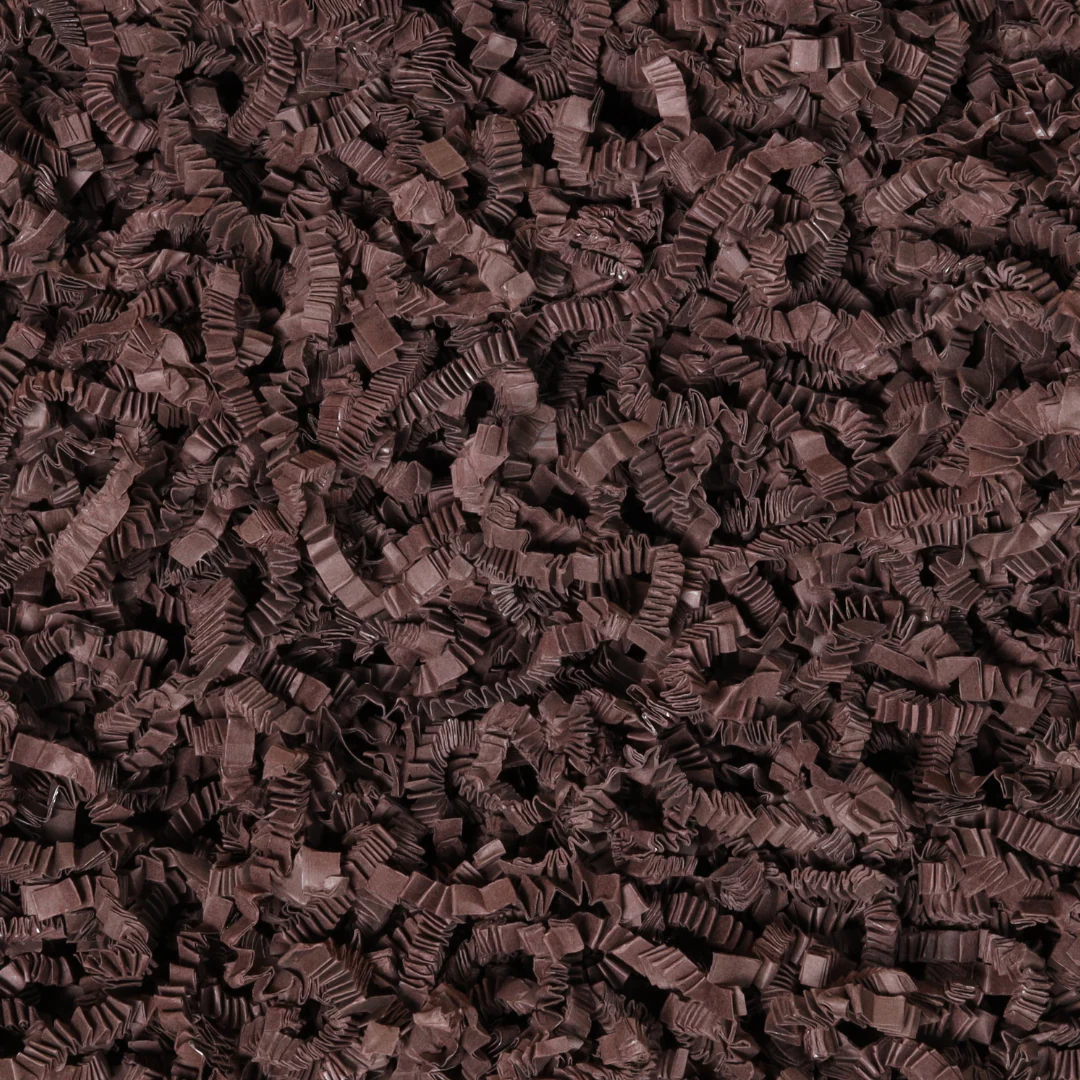 Chocolate Dark Brown Crinkle Paper | Premium Crinkle Cut Shredded Paper for Gifts & Packaging