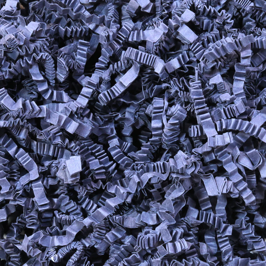 Dark Navy Blue Crinkle Paper �C Bold, Elegant Shredded Filler | Made in USA