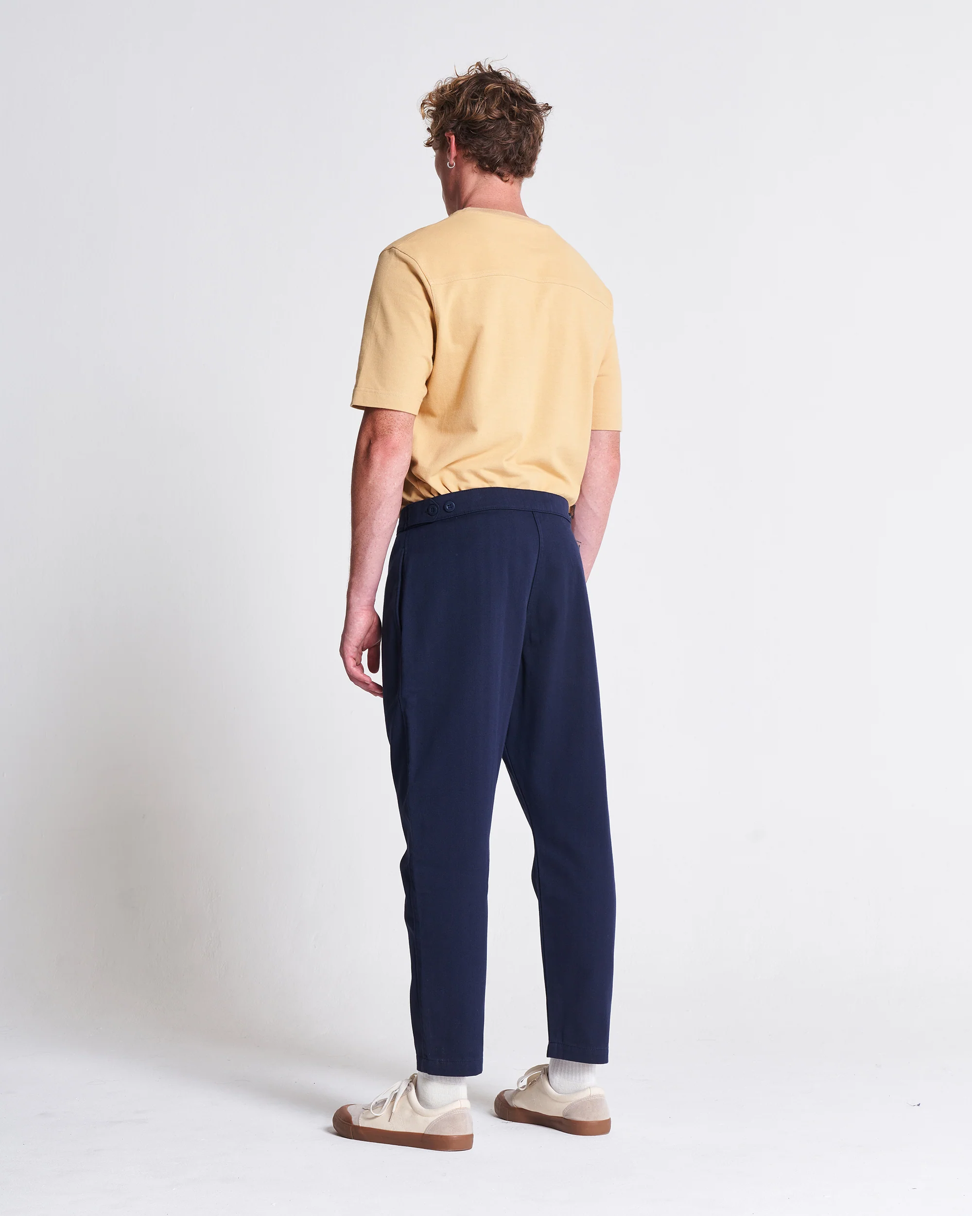 COTTON WEEKEND TROUSER - NAVY