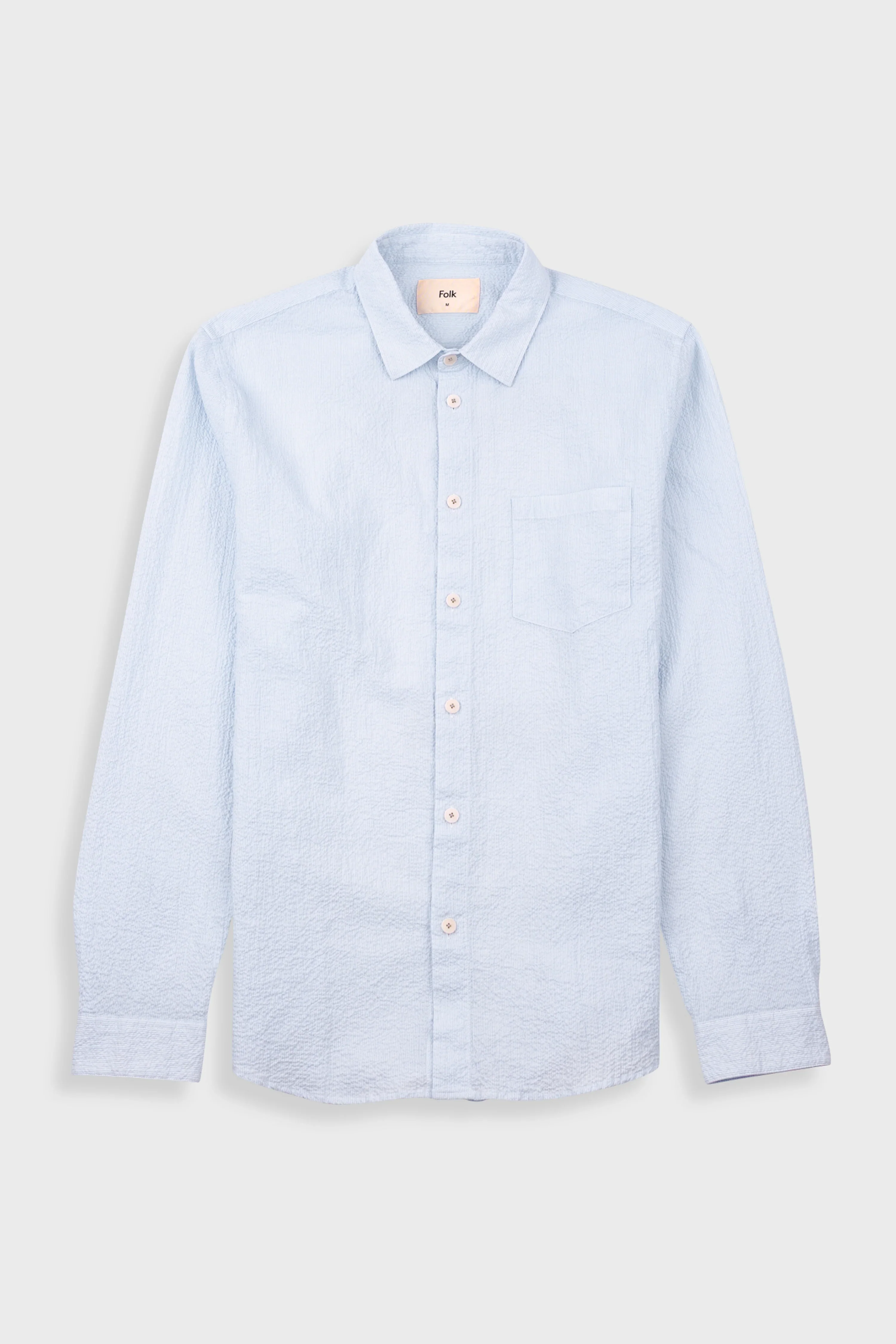 RELAXED FIT SHIRT - BLUE MICROSTRIPE