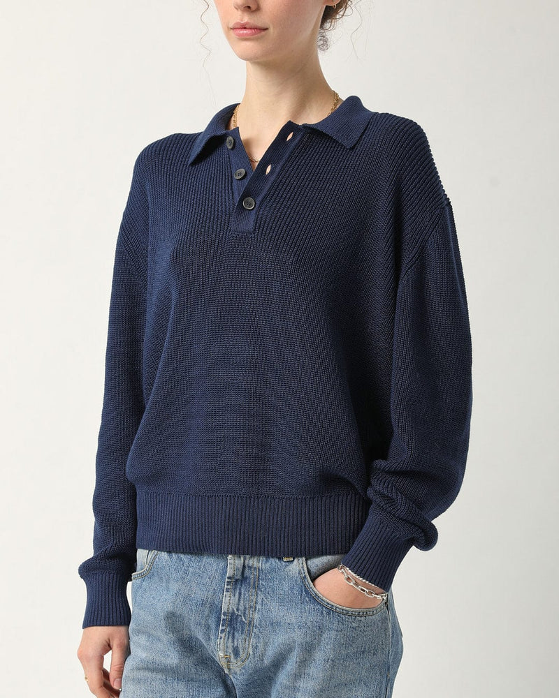 LS SLOUCHY POLO - NAVY