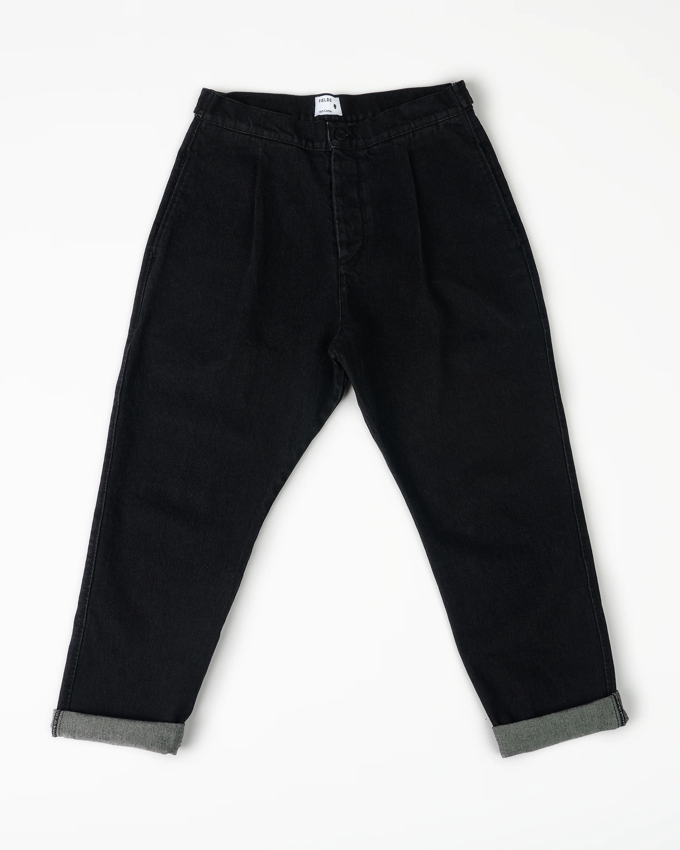 COTTON WEEKEND TROUSER - RINSED BLACK