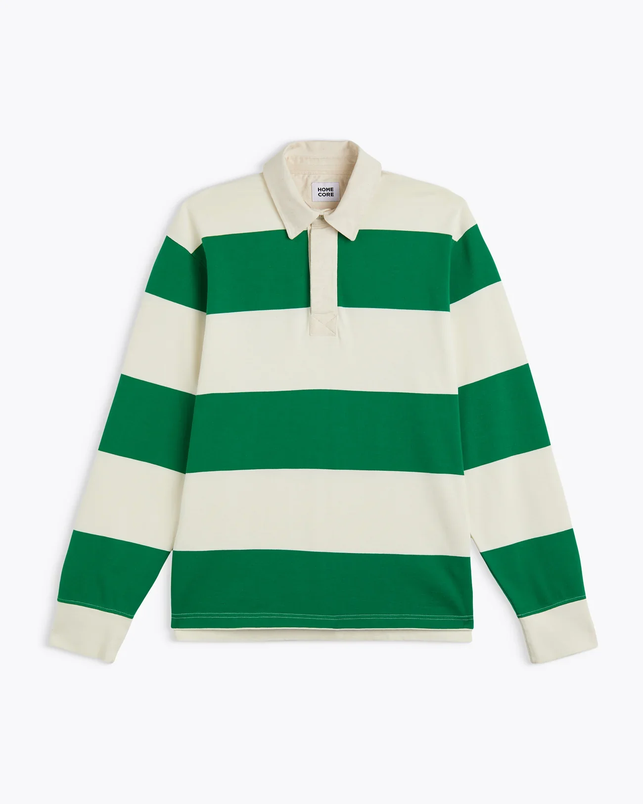JONAH RUGBY SHIRT - GREEN STRIPES