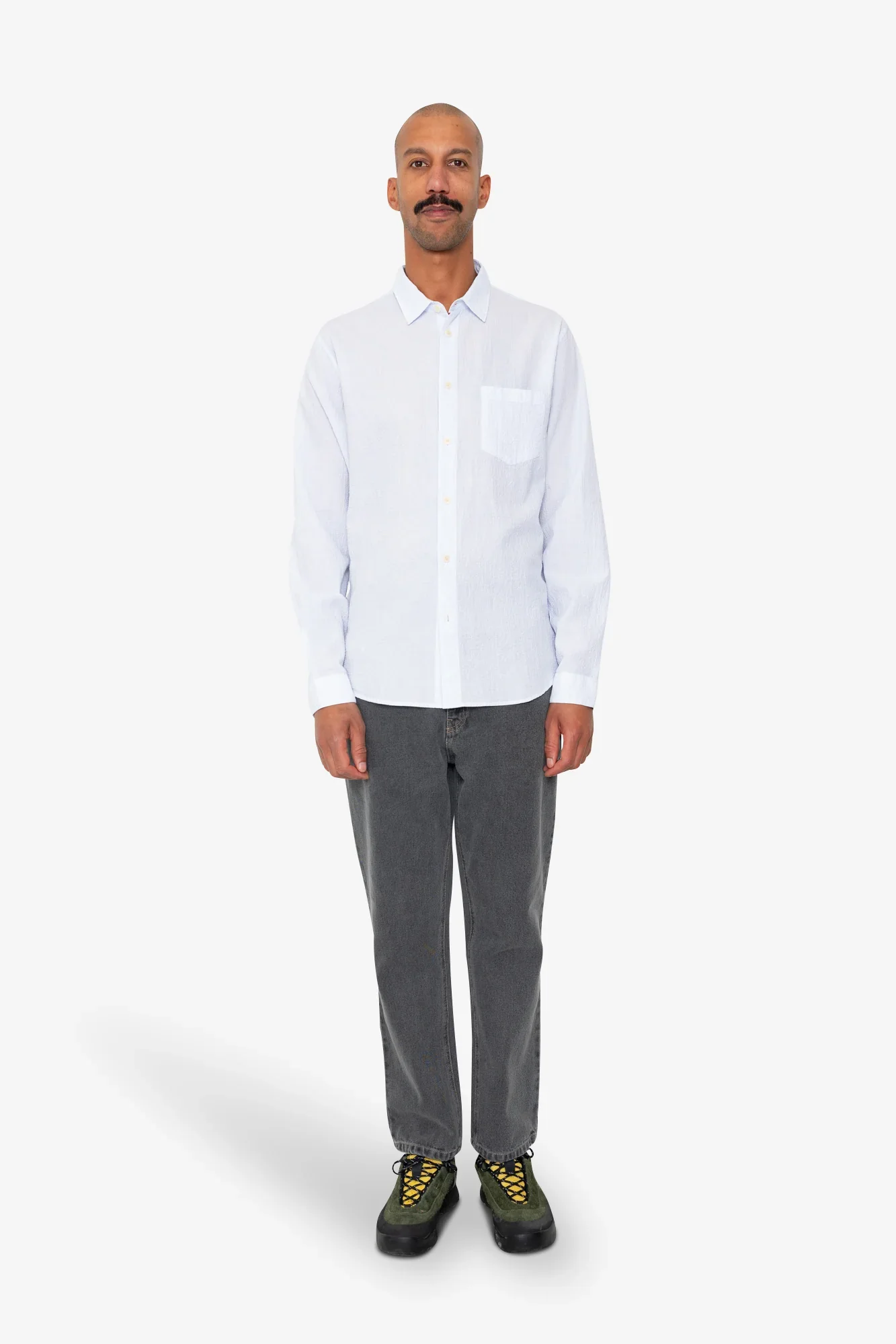 RELAXED FIT SHIRT - BLUE MICROSTRIPE