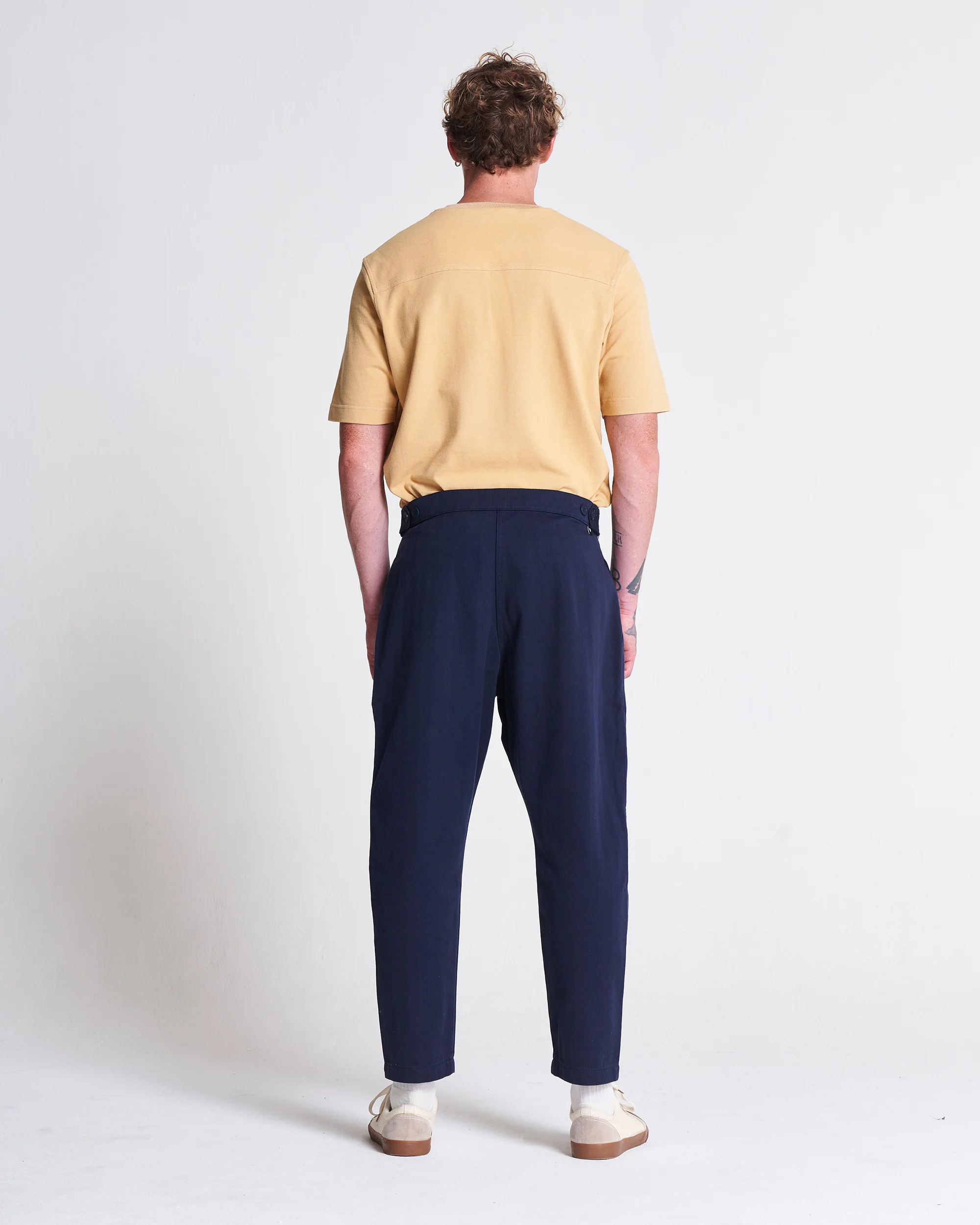COTTON WEEKEND TROUSER - NAVY