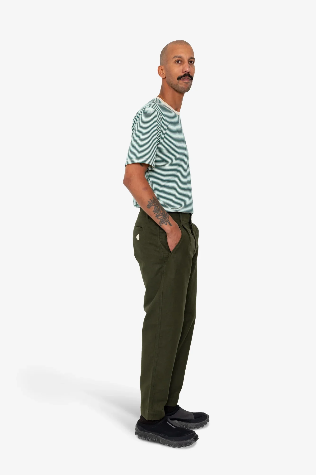 ASSEMBLY PANT - DARK OLIVE MOLESKIN